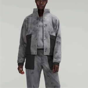 Lululemon Lab Diamond Dye Fleece Jacket grey 12